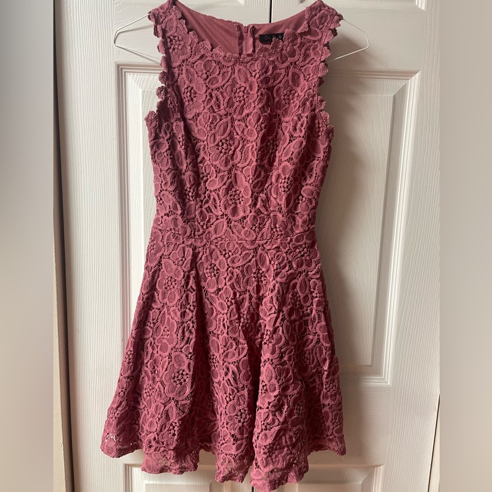 CITY STUDIO Embroidered Sleeveless Short Fit + Flare Dress Size 3